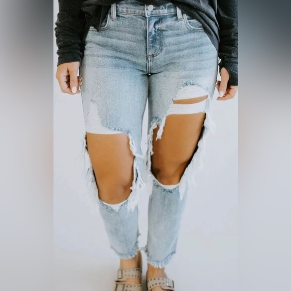 Cello Denim - Cello Jeans | Cello Jeans Mid Rise Destroyed Slim, Size 3